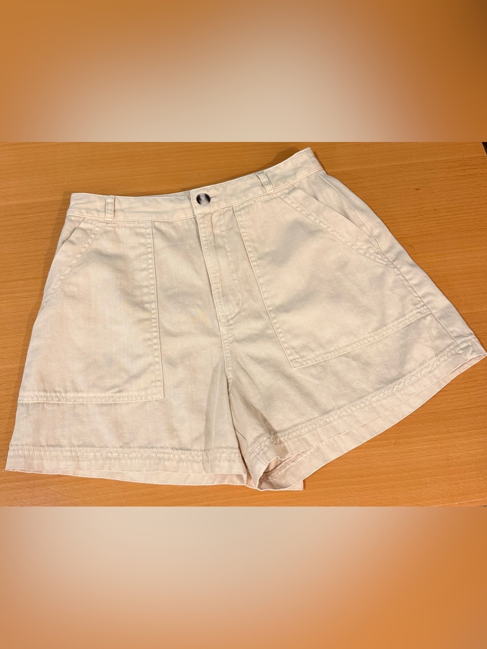 Universal Thread High Rise Beige/Tan Cotton Utility Shorts